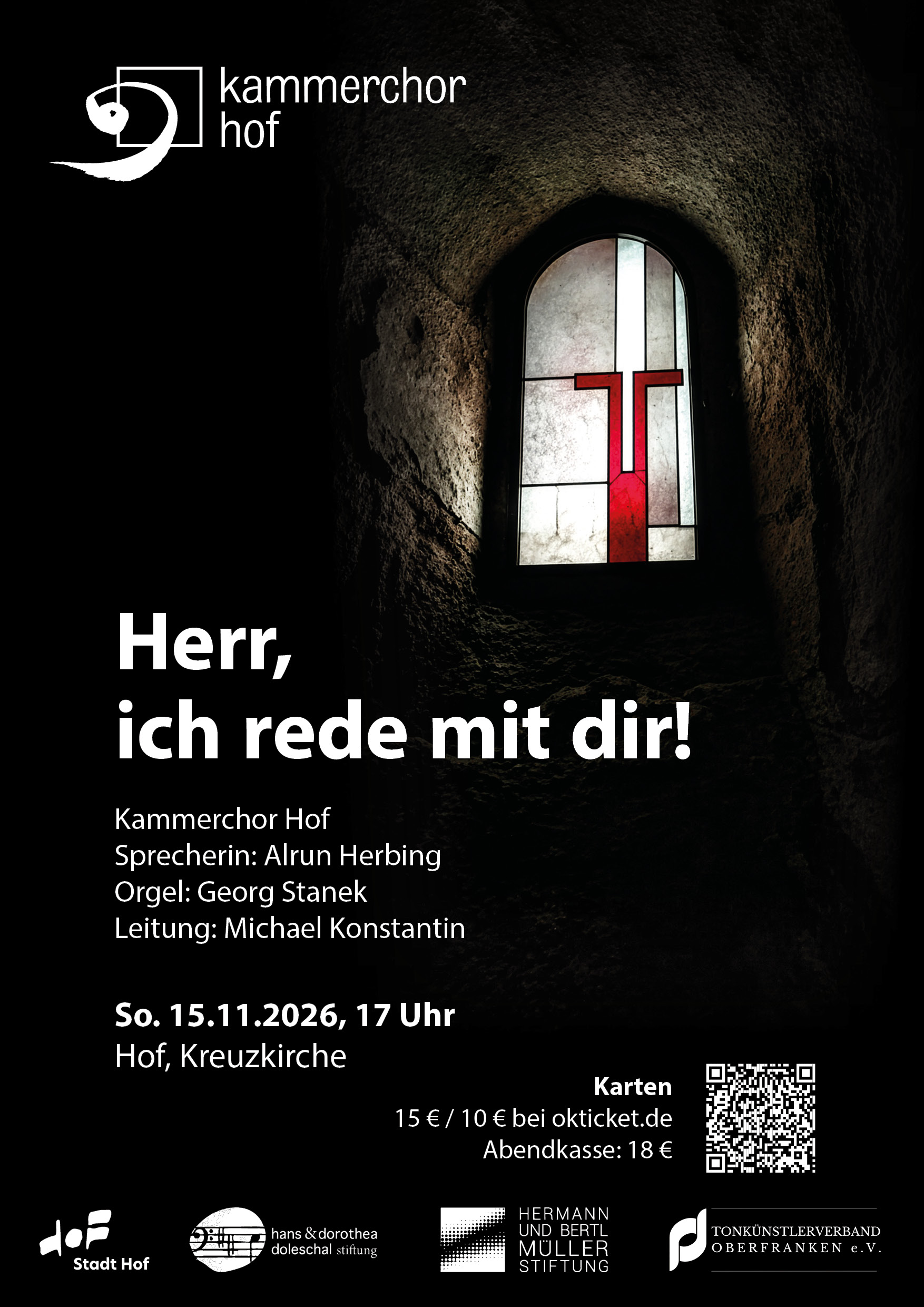 Plakat zum Konzert „Herr, ich rede mit dir!“